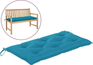vidaXL Poduszka na ławkę ogrodową, niebieska, 110x50x7 cm, tkanina - Poduszki - miniaturka - grafika 3