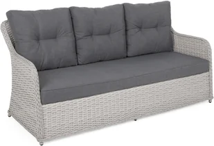HOME &amp; GARDEN Meble ogrodowe technorattanowe Bergamo White / Grey 645958 - Meble ogrodowe - miniaturka - grafika 4