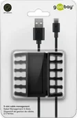 Pozostałe akcesoria sieciowe - goobay Organizer kabli klej 3M czarny na 5 kabli Goobay AKGB70433 - miniaturka - grafika 1