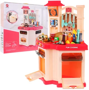 Duża Kuchnia Dla Dzieci Akcesoria Woda Dźwięki - Zabawki AGD - miniaturka - grafika 9