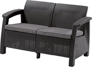 Allibert Sofa Corfu Love Seat antracit - Sofy ogrodowe - miniaturka - grafika 2