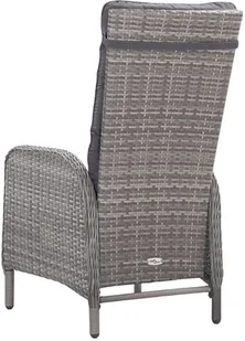 vidaXL 3-częściowy zestaw ogrodowy bistro, rattan PE i akacja, szary - Meble ogrodowe - miniaturka - grafika 6