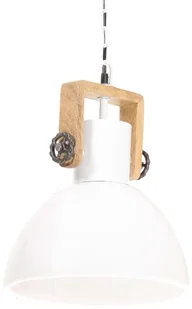 VidaXL Industrialna lampa wisząca, 25 W, biała, okrągła, 30 cm, E27 320539  VidaXL - Lampy pozostałe - miniaturka - grafika 2
