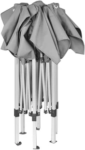 vidaXL Rozkładany namiot ogrodowy, sześciokątny, 3,6x3,1 m, szary - Pawilony ogrodowe - miniaturka - grafika 8