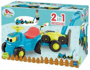 Jeździk traktor z przyczepką i kosiarką - Jeździki dla dzieci - miniaturka - grafika 2