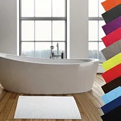 Dywaniki łazienkowe - MSV dywanik chenille przed prysznic., biały, 40 x 60 cm MS2511 - miniaturka - grafika 1