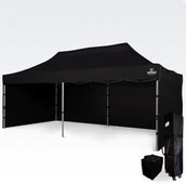Pawilony ogrodowe - BRIMO Namiot weselny 4x8m - plus 3 ściany - Czarny - miniaturka - grafika 1