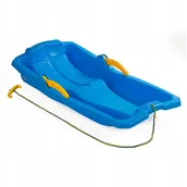 Sanki i ślizgacze - Sanie z Tworzywa Sztucznego z Hamulcami Niebieskie - miniaturka - grafika 1