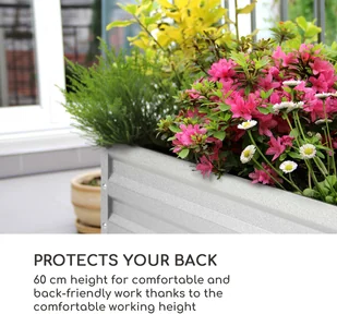 Blumfeldt High Grow Straight, podniesiona grządka, 200x90x100cm, 1800l, stal GDMB4-High-200*90-SI - Donice Blumfeldt High Grow Straight, podniesiona grządka, 200x90x100cm, 1800l, stal GDMB4-High-200*90-SI - Donice - miniaturka - grafika 3