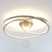 Lampy sufitowe - LINDBY Lindby Ronka lampa sufitowa LED, nikiel satynowany - miniaturka - grafika 1