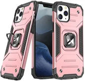 Etui i futerały do telefonów - Wozinsky Ring Armor pancerne hybrydowe etui pokrowiec + magnetyczny uchwyt iPhone 13 różowy - miniaturka - grafika 1