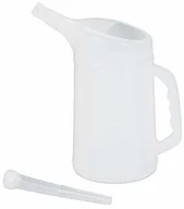 Kanistry - Relaxdays dzbanek na olej, elastyczny króciec do napełniania, kubek do pomiaru oleju do wymiany oleju, odporny na pękanie, do samochodu, PE, różne Rozmiary: biały, kolor: biały - miniaturka - grafika 1