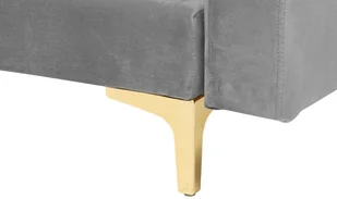 Beliani Sofa rozkładana welurowa szara ABERDEEN - Sofy i kanapy - miniaturka - grafika 5