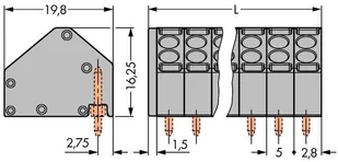 Wago Zacisk sprężynowy 1.50 mm Ilość PIN 6 806-106 Kolor szary 150 szt - Kostki, złączki, wtyczki Wago Zacisk sprężynowy 1.50 mm Ilość PIN 6 806-106 Kolor szary 150 szt - Kostki, złączki, wtyczki - miniaturka - grafika 1