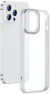 Baseus Crystal Phone Case pancerne etui do iPhone 13 Pro z żelową ramką szary ARJT000413 - Etui i futerały do telefonów - miniaturka - grafika 3