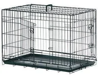 Klatki dla gryzoni - Karlie klatka czarna dla małych zwierząt dwa wejścia 93x57x62 cm - miniaturka - grafika 1