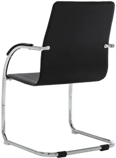 Fotel biurowy, krzesło biurowe vidaXL Krzesło biurowe, wspornikowe, czarne, sztuczna skóra - Fotele i krzesła biurowe - miniaturka - grafika 22