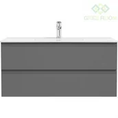 Umywalki - Oltens Vernal umywalka z szafką 100 cm grafit 68002400 - miniaturka - grafika 1