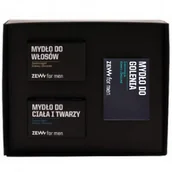 Zestawy kosmetyków męskich - Zestaw Niezbędnik Golibrody mydło do twarzy i ciała 85ml + mydło do golenia 85ml + mydło do włosów 85ml Zew For Men - miniaturka - grafika 1