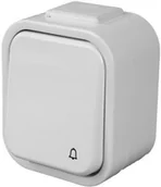 Dzwonki i gongi - Zamel Przycisk bezprzewodowy hermetyczny biały do dzwonka BULIK PDH-991 - miniaturka - grafika 1