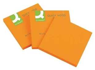 Q-CONNECT Bloczki samoprzylepne Brilliant 76x76 mm 75 kart pomarańczowe - Papier do drukarek - miniaturka - grafika 3