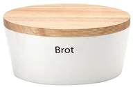 Chlebaki - Continenta pojemnik na chleb, chlebak, owalny, z drewnianą pokrywą, frezowane krawędzie, tylna strona może służyć jako deska do krojenia, wentylowany 1012324910 - miniaturka - grafika 1