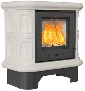 Piec Kaflowy 6,5 kW Wolnostojący Wk 440 Kremowy - Wkłady kominkowe - miniaturka - grafika 2