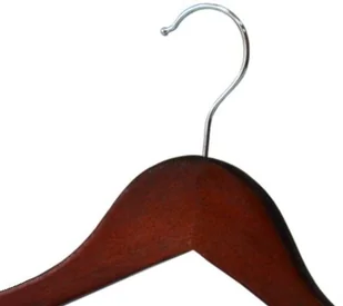 Wieszak drewniany RONDO komplet 10 szt ciemny brąz W.RONDO.C.BR.10.FSC - Wieszaki do szafy - miniaturka - grafika 3