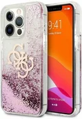 Etui i futerały do telefonów - Guess GUHCP13XLG4GPI iPhone 13 Pro Max 6,7" różowy/pink hardcase 4G Big Liquid Glitter GUE001756-0 - miniaturka - grafika 1
