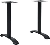 Meble modułowe i akcesoria - vidaXL Lumarko Nogi do stolika bistro, 2 szt., czarne, 61x8x72 cm, żeliwo 325428 - miniaturka - grafika 1