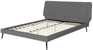 Beliani Zestaw mebli do sypialni ekoskóra 160 x 200 cm szary ESSONNE - Łóżka - miniaturka - grafika 4