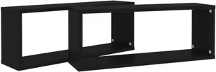 VidaXL Lumarko Półki ścienne kostki, 2 szt., czarne, 60x15x23 cm, płyta 807136 VidaXL - Półki do salonu - miniaturka - grafika 9