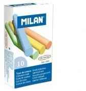 Artykuły biurowe - MILAN Kreda kolorowa 10 sztuk - miniaturka - grafika 1