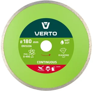 Verto Tarcza do cięcia 61H2P8 180 x 22.2 diamentowa pełna - Tarcze do pił - miniaturka - grafika 3
