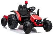 Pojazdy elektryczne dla dzieci - LEAN CARS Traktor na akumulator z Przyczepą HZB-200 Czerwony - miniaturka - grafika 1