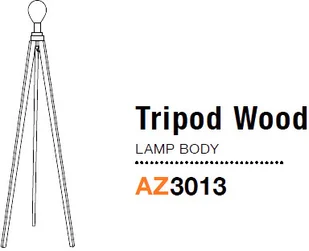 Azzardo Stelaż TRIPOD WOOD AZ3013 LED AZ3013 - Lampy stojące - miniaturka - grafika 2