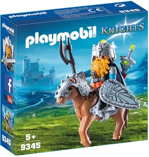 Playmobil Rycerze - Dwarf Fighter with Pony 9345 - Figurki dla dzieci - miniaturka - grafika 3