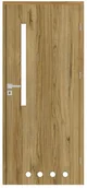Drzwi wewnętrzne - NAWADOOR Skrzydło drzwiowe łazienkowe z tulejami wentylacyjnymi Mati dąb catania 60 prawe Nawadoor - miniaturka - grafika 1