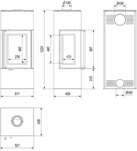 300 DOSTAWA GRATIS! 30065538 Piec wolnostojący koza 8kW Thor z wylotem spalin fi 150 3 szyby) 65538-uniw - Piece wolnostojące - miniaturka - grafika 2