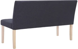 vidaXL Ławka, 139,5 cm, ciemnoszara, poliester vidaXL - Ławki do przedpokoju - miniaturka - grafika 14