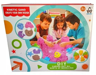 Piasek Kinetyczny Zestaw + Foremki + Basen - Masy plastyczne - miniaturka - grafika 8