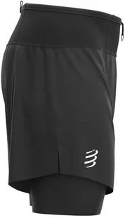 Compressport spodenki biegowe TRAIL 2-IN-1 SHORT czarne - Spodnie sportowe męskie - miniaturka - grafika 3