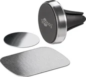 Akcesoria car audio - Goobay 38685 magnethalterungs-zestaw uniwersalny w stylu Slim do smartfona, samochodowy Czarny/srebrny 38685 - miniaturka - grafika 1