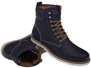 Mustang Trzewiki Trapery 35A062 4853-502-820 Navy Granat nieocieplane 41008 - Botki męskie - miniaturka - grafika 4