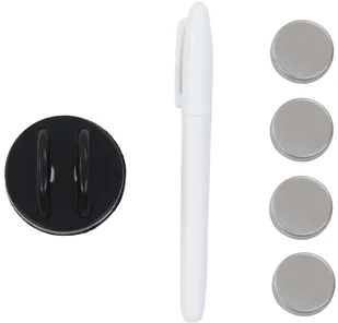 vidaXL Ścienna tablica magnetyczna, szklana, czarna, 80 x 60 cm vidaXL - Tablice i flipcharty - miniaturka - grafika 4