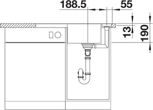 Blanco AXIA III 45S-F szarość skały 523200 - Zlewozmywaki - miniaturka - grafika 5