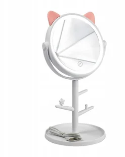 Lusterko Kosmetyczne Do Makijażu Podświetlane Led - Lusterka do makijażu - miniaturka - grafika 6