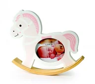 Ramki na zdjęcia - NA TEST Ramka 10x15 dekoracyjna różowa Koń biegunach RB1146(1) - miniaturka - grafika 1