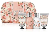 Zestawy kosmetyków damskich - Baylis & Harding Zestaw do pielęgnacji ciała i włosów z brzoskwinią piwonią i jaśminem woreczek 5 szt - miniaturka - grafika 1