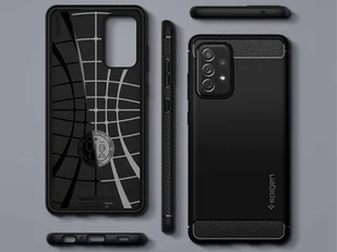 Spigen Etui Rugged Armor do Samsung Galaxy A52s A52 LTE 5G Matte Black ACS02315 - Etui i futerały do telefonów - miniaturka - grafika 5
